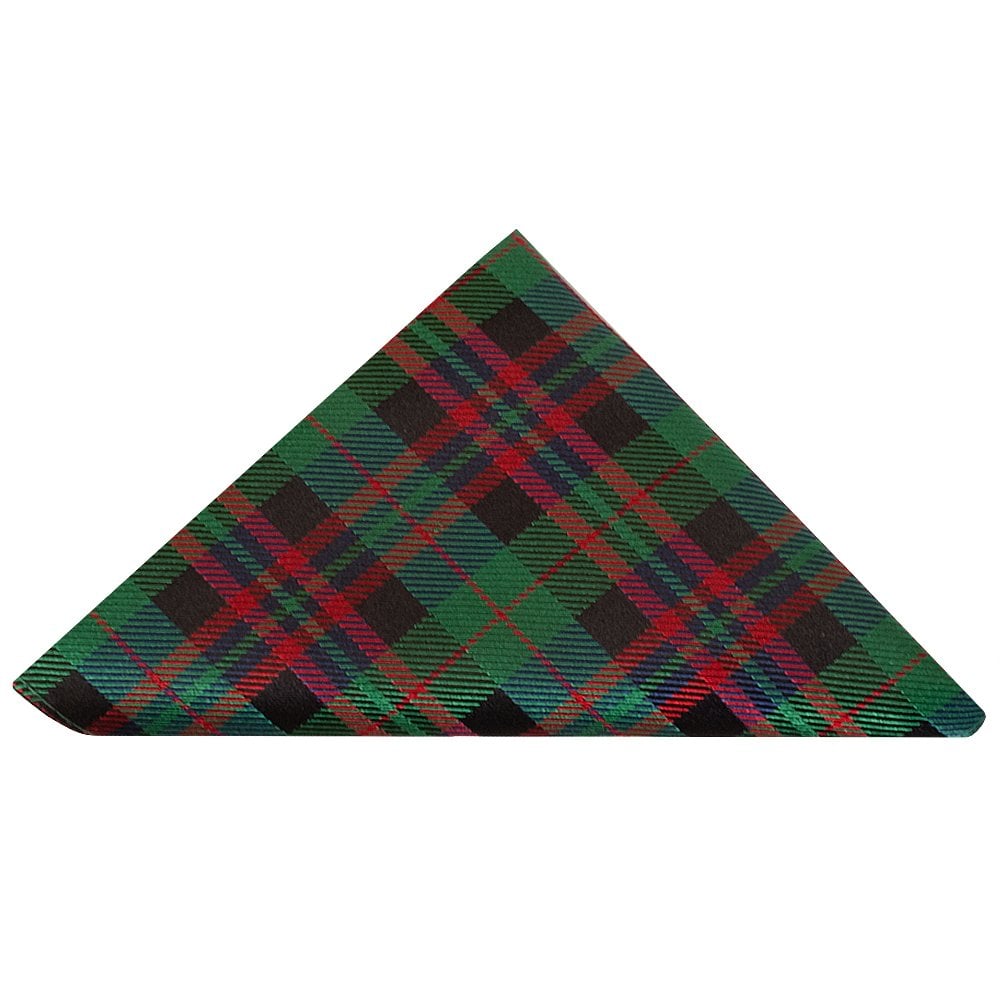 Chatsworth Collection Green And Red Tartan Silk Classic Mens Tie And Pocket Square Set 3