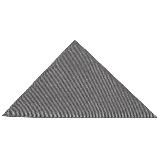 Essentials Grey Twill Silk Pocket Square 1