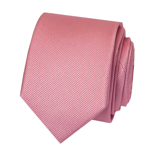 Essentials Light Pink Twill Skinny Silk Mens Tie 2
