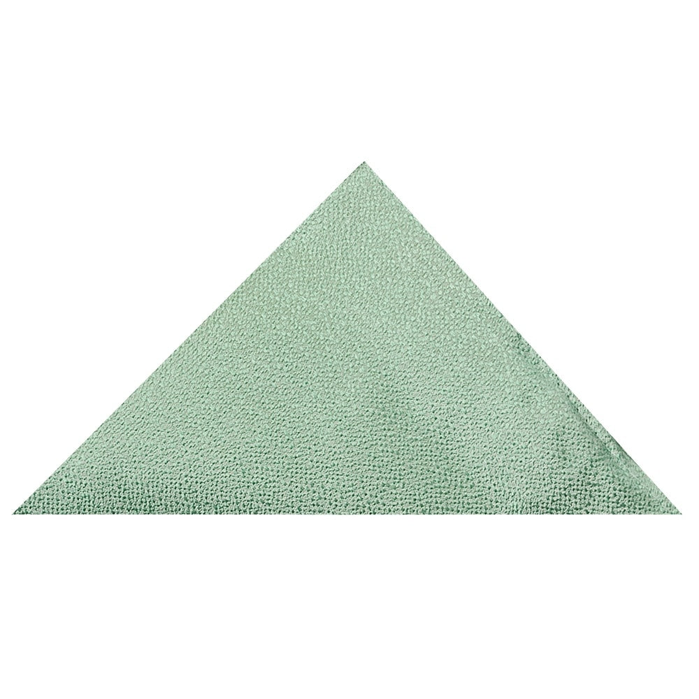 Plain Green Textured Silk Skinny Boys Tie And Pocket Square Set 3
