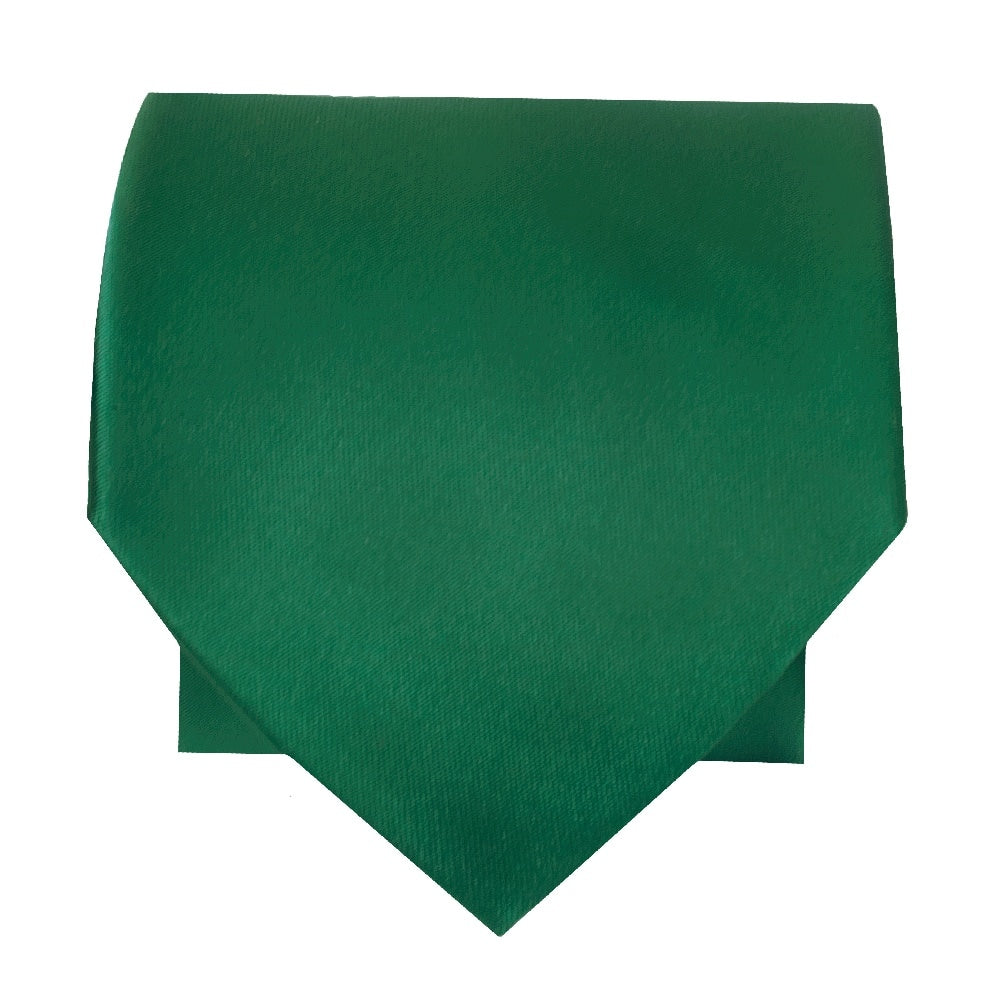 Plain Forest Green Satin Classic Mens Tie 3