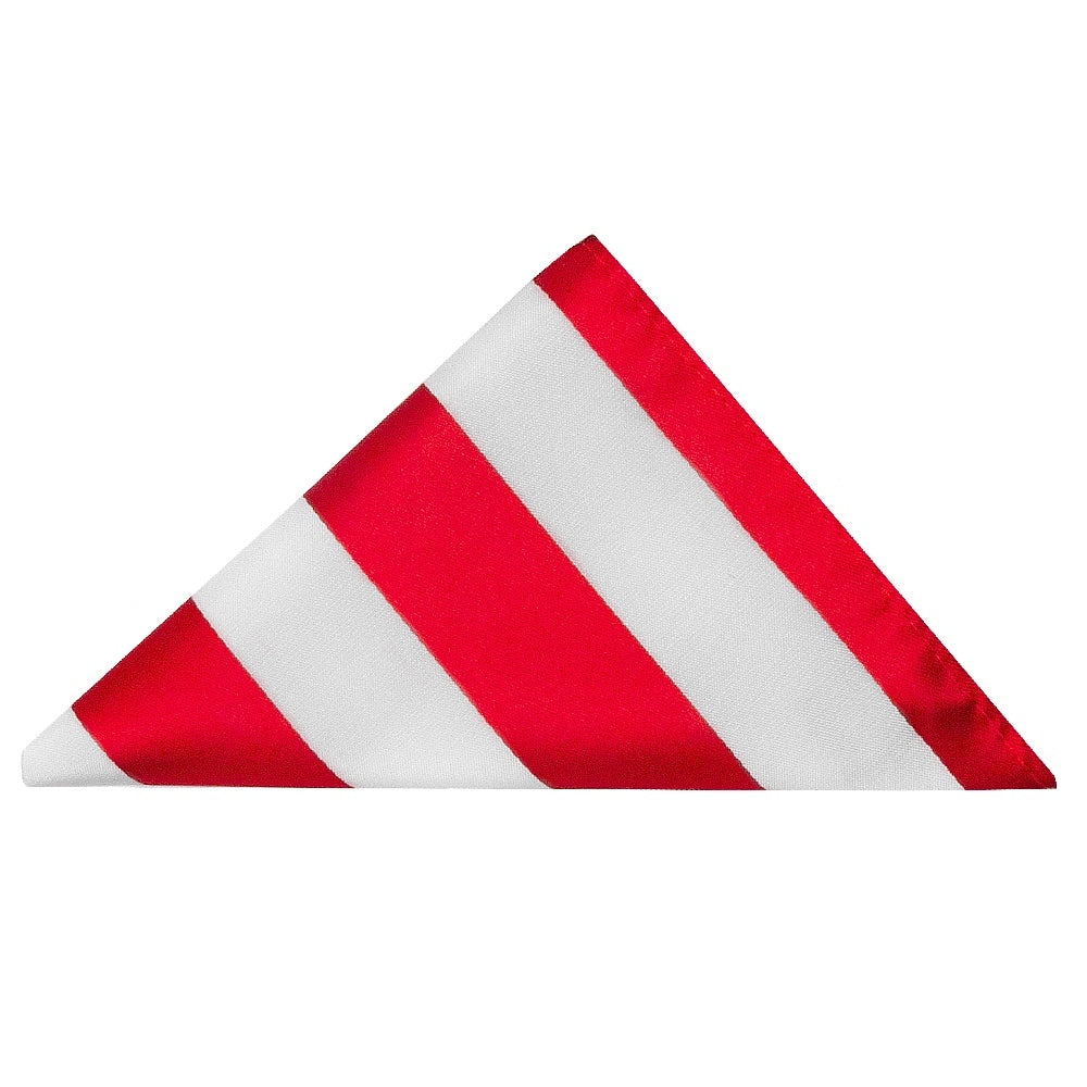 Red And White Striped Pocket Square 1