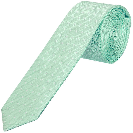 Mint Green Spot Skinny Mens Tie