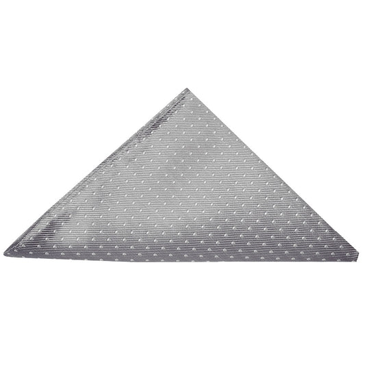 Silver And White Polka Dot Pocket Square 1