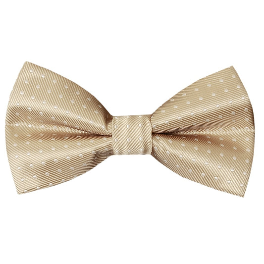 Pre Tied Champagne Polka Dot Boys Bow Tie Age 8 11 1