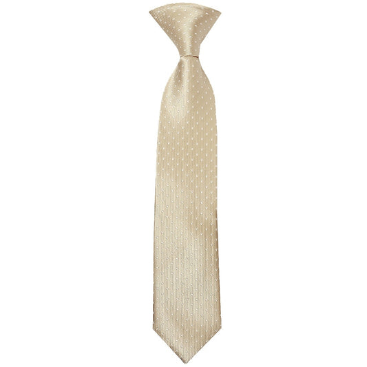 Pre Tied Champagne Polka Dot Boys Tie Age 4 7 1