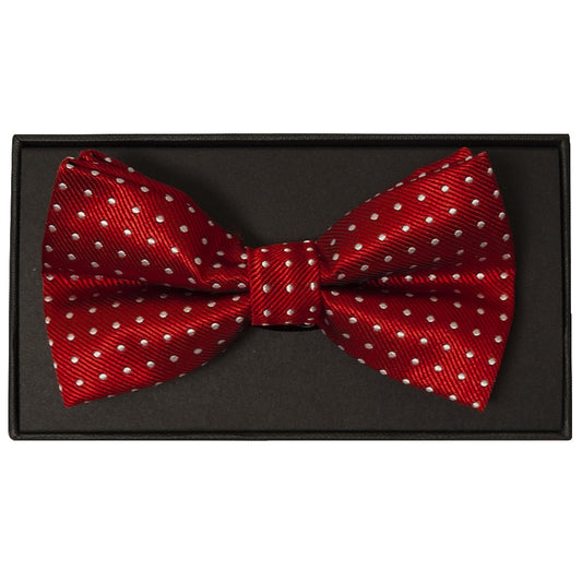 Handmade Red And White Polka Dot Mens Bow Tie 1