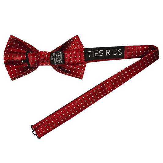 Handmade Red And White Polka Dot Mens Bow Tie 2
