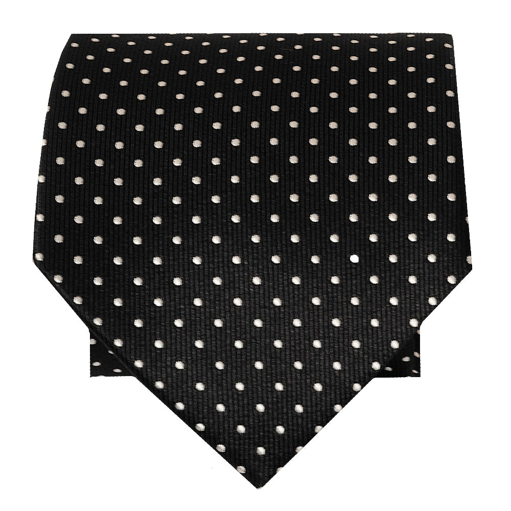 Black And White Polka Dot Classic Mens Tie 2