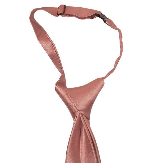 Pre Tied Dusty Rose Satin Silk Boys Tie Age 4 7 2