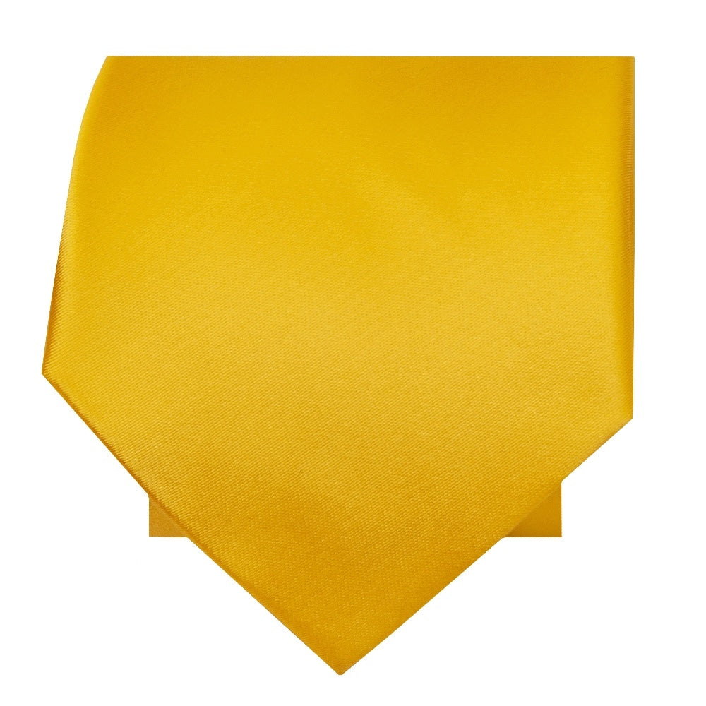 Plain Yellow Satin Classic Mens Tie 3