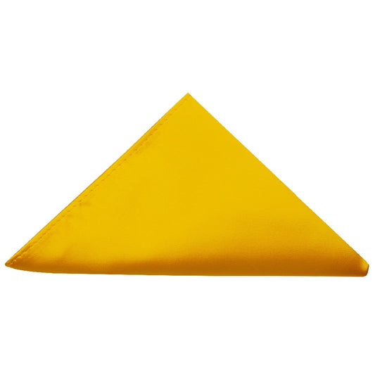 Plain Bright Yellow Pocket Square 1