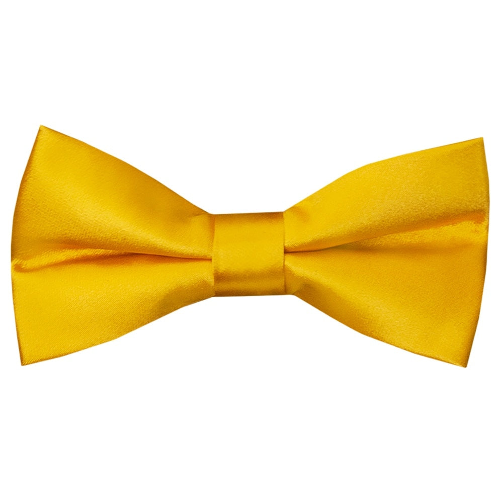 Pre Tied Bright Yellow Satin Boys Bow Tie Age 4 7 1