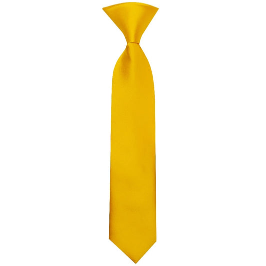 Pre Tied Bright Yellow Satin Boys Tie Age 4 7 1