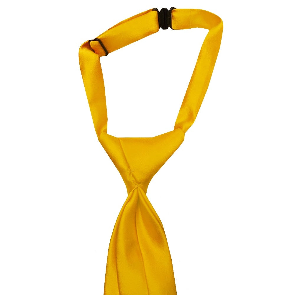 Pre Tied Bright Yellow Satin Boys Tie Age 4 7 2