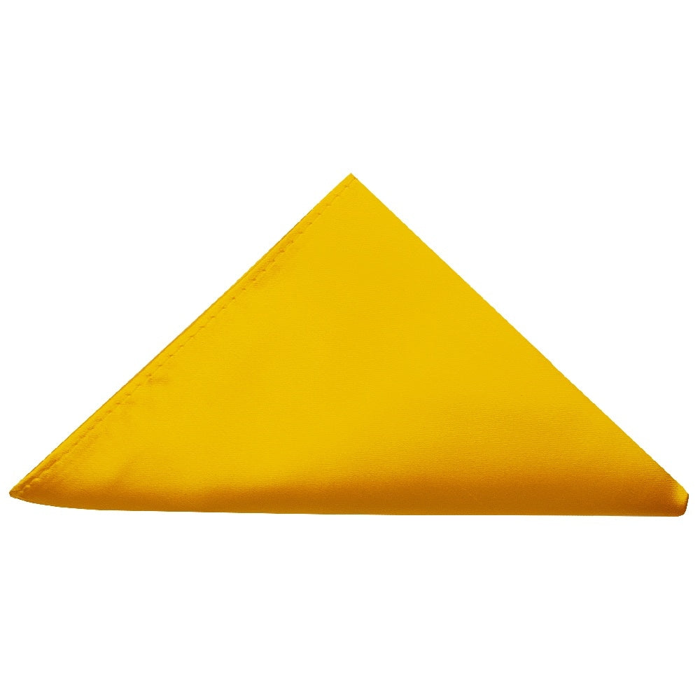 Plain Bright Yellow Satin Classic Mens Tie And Pocket Square Set 5