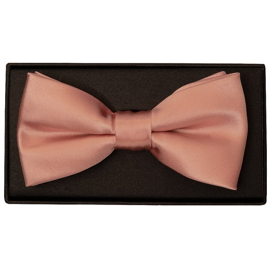 Plain Rose Quartz Handmade Mens Bow Tie 1