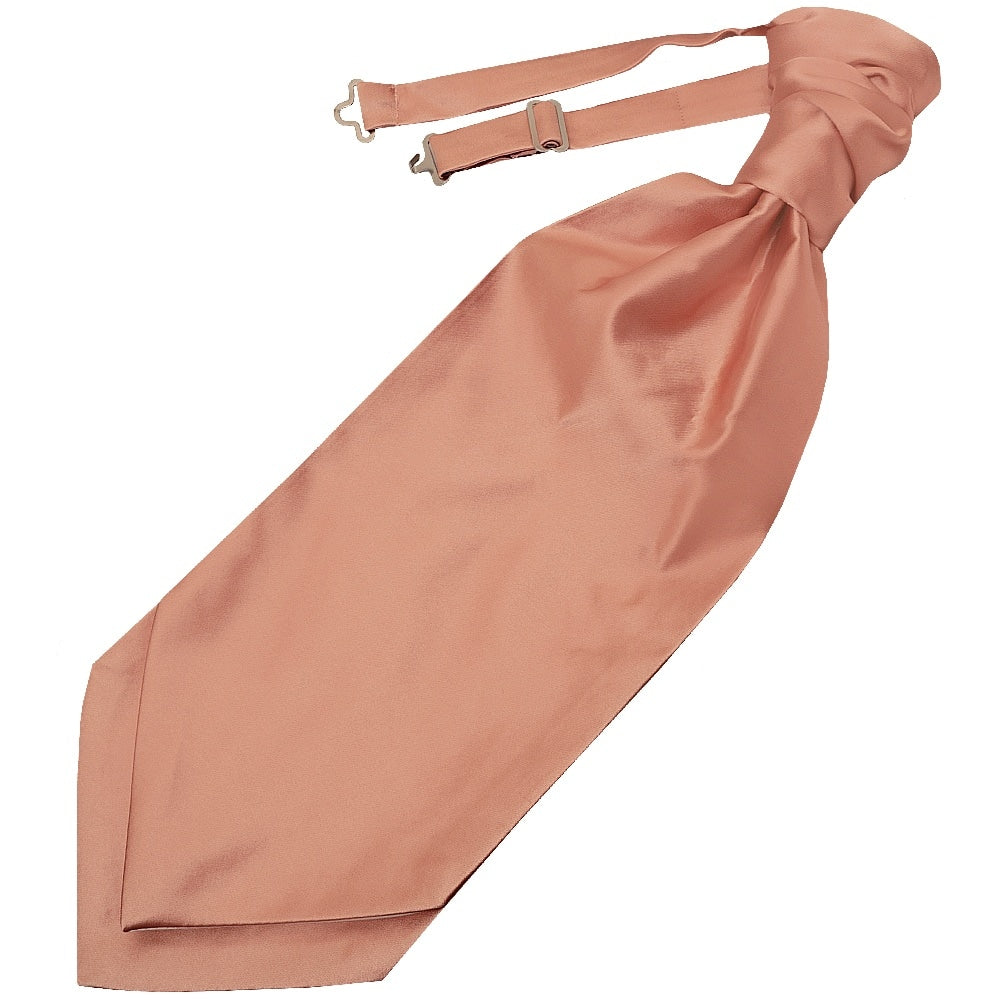 Plain Rose Quartz Satin Mens Cravat Tie 1