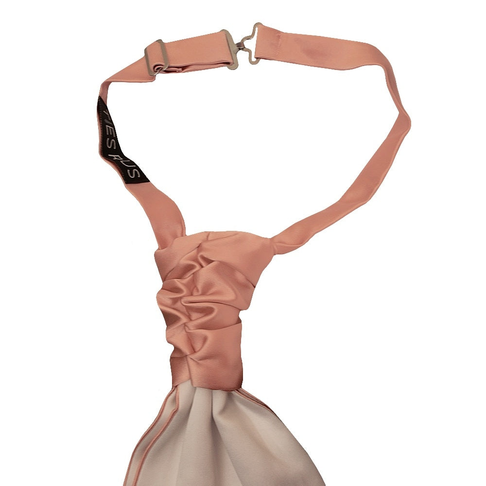 Plain Rose Quartz Satin Mens Cravat Tie And Pocket Square Set 5