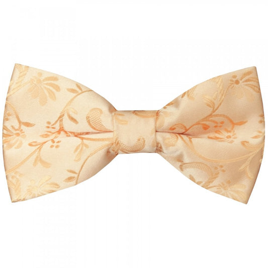 Pre Tied Peach Floral Boys Bow Tie Age 8-11
