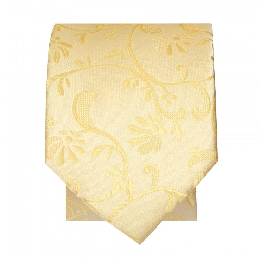 END OF SEASON STOCK Gold Floral Skinny Boys Tie