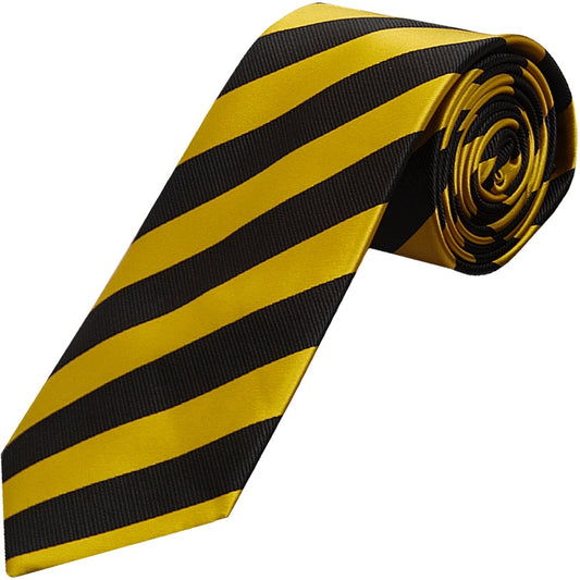 Black And Gold Striped Classic Mens Tie 1