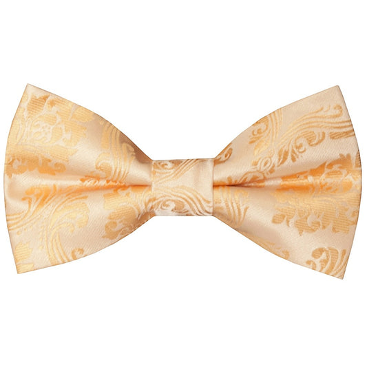 Pre Tied Peach Paisley Boys Bow Tie Age 4 7 1