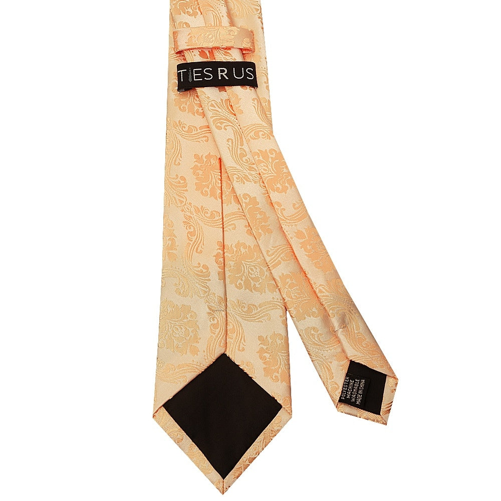 Peach Paisley Classic Mens Tie
