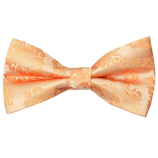 Pre Tied Peach Paisley Boys Bow Tie Age 18 Months 3 Years 1