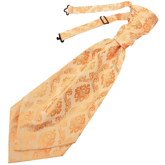 Peach Paisley Mens Cravat Tie And Pocket Square Set 2