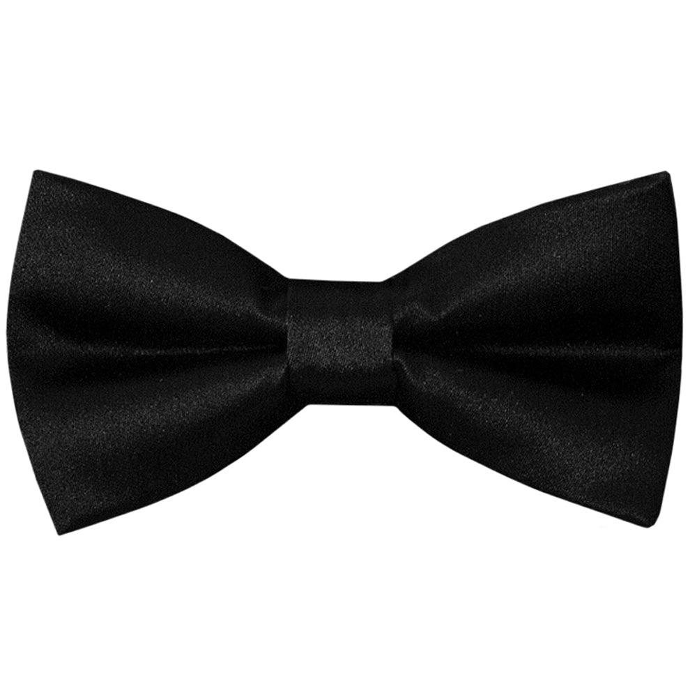 Pre Tied Black Boys Bow Tie Age And Handkerchief Set 2