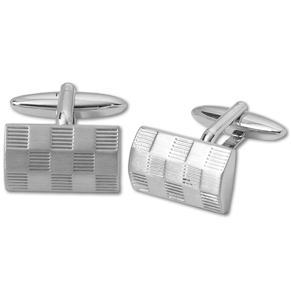 Silver Textured Cufflinks 1