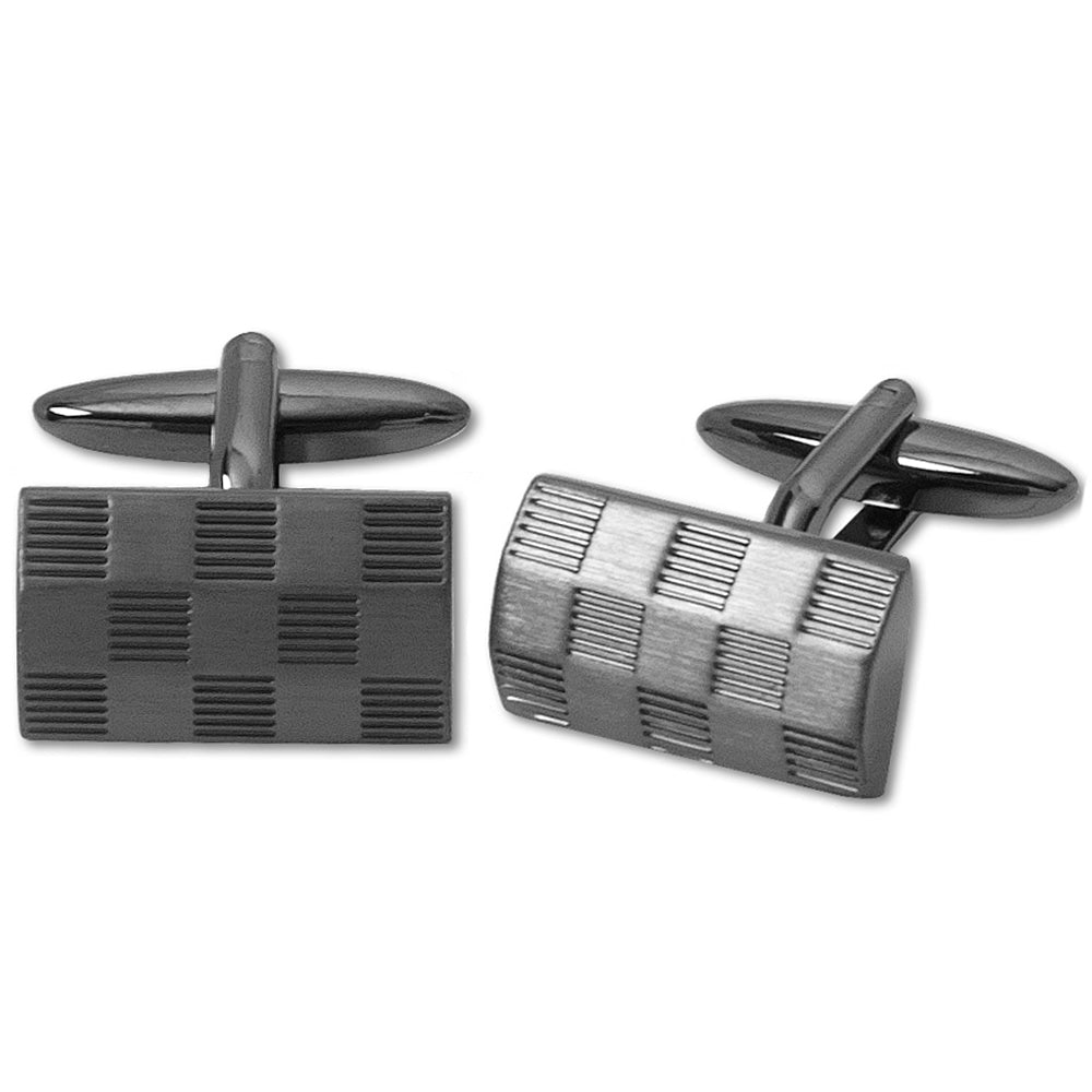 Black Textured Cufflinks 1