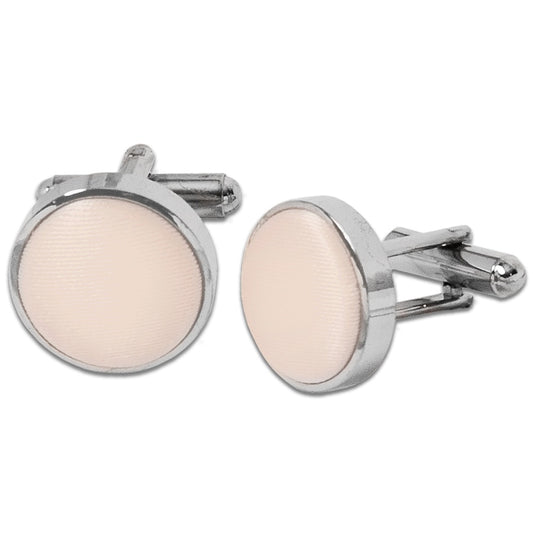 Plain Blush Cufflinks 1