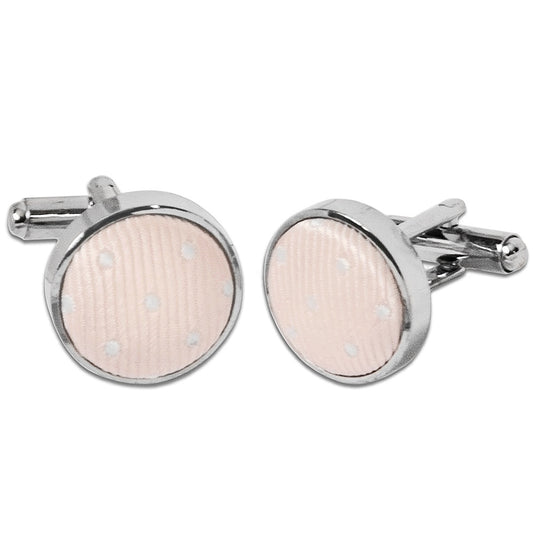 Blush Polka Dot Cufflinks 1