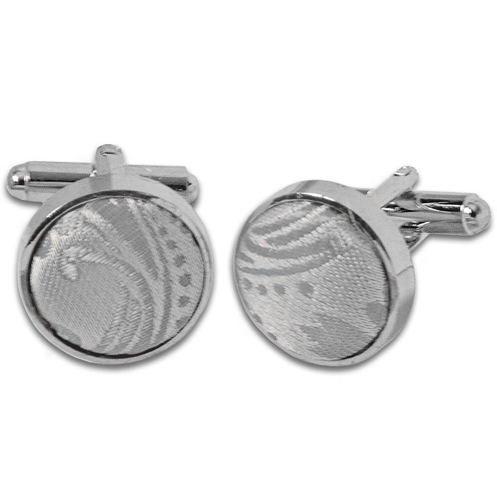 Silver Paisley Cufflinks 1