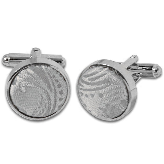 Silver Paisley Cufflinks 1