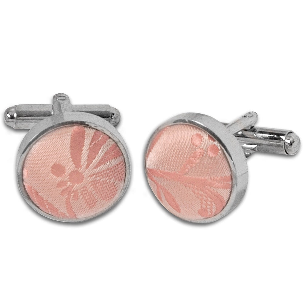 Rose Gold Floral Cufflinks 1