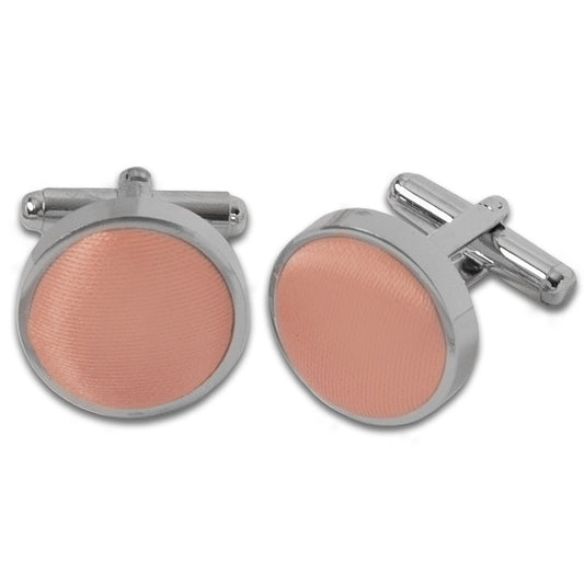 Plain Rose Quartz Cufflinks 1