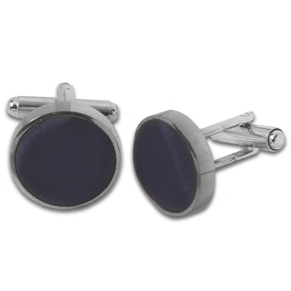 Plain Navy Cufflinks 1