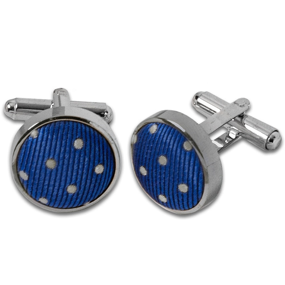 Blue Polka Dot Cufflinks 1
