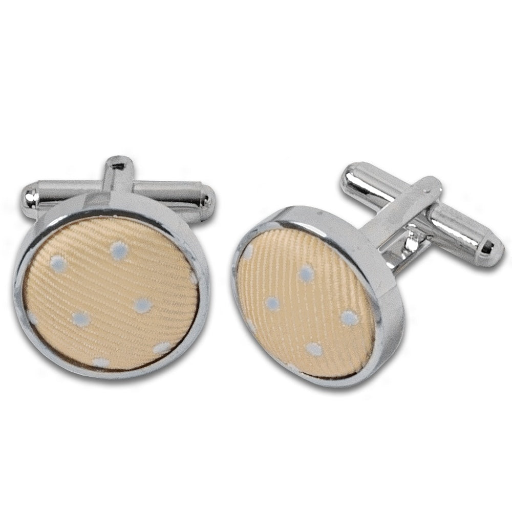 Champagne Polka Dot Cufflinks 1
