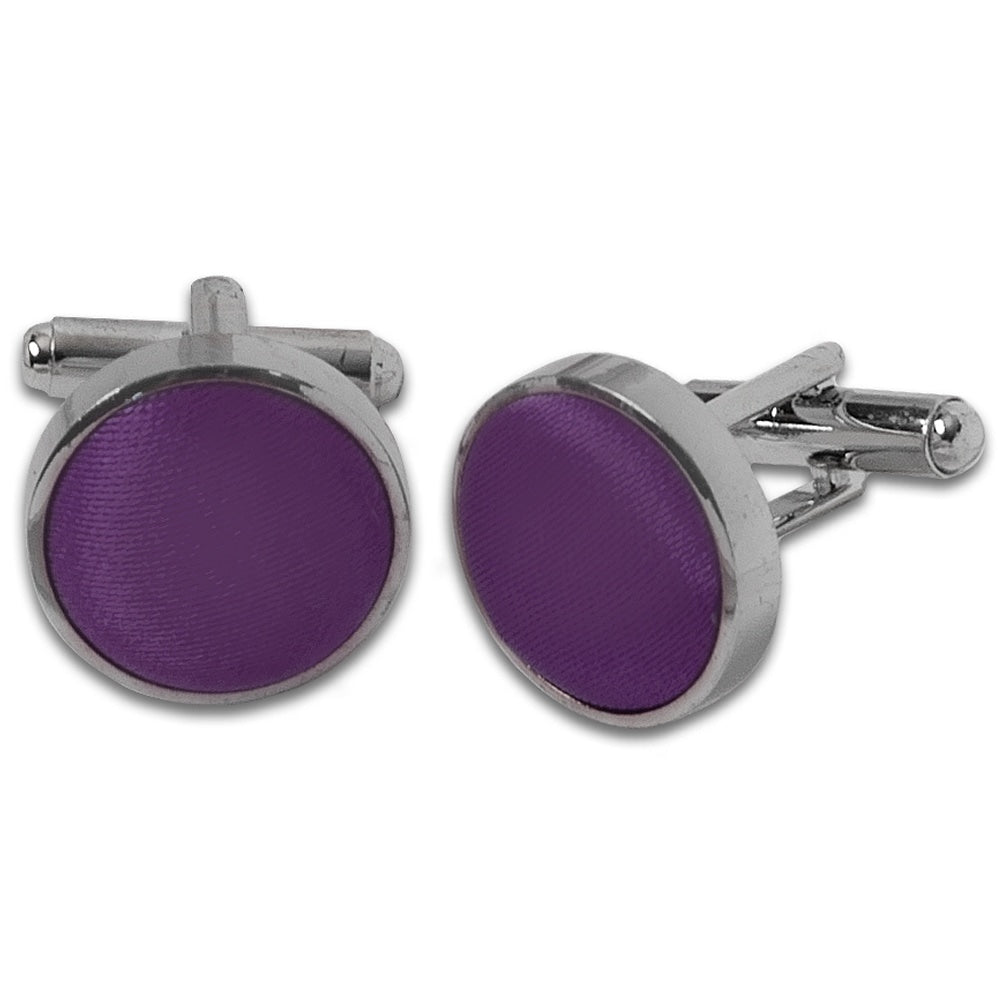 Plain Purple Cufflinks 1