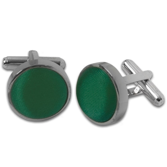 Plain Forest Green Cufflinks 1