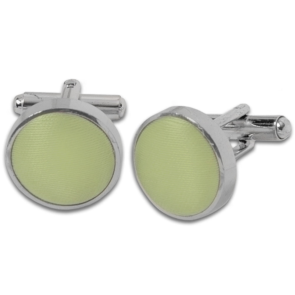 Plain Sage Green Cufflinks 1
