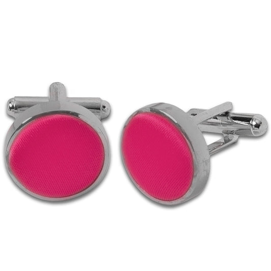 Plain Cerise Cufflinks 1