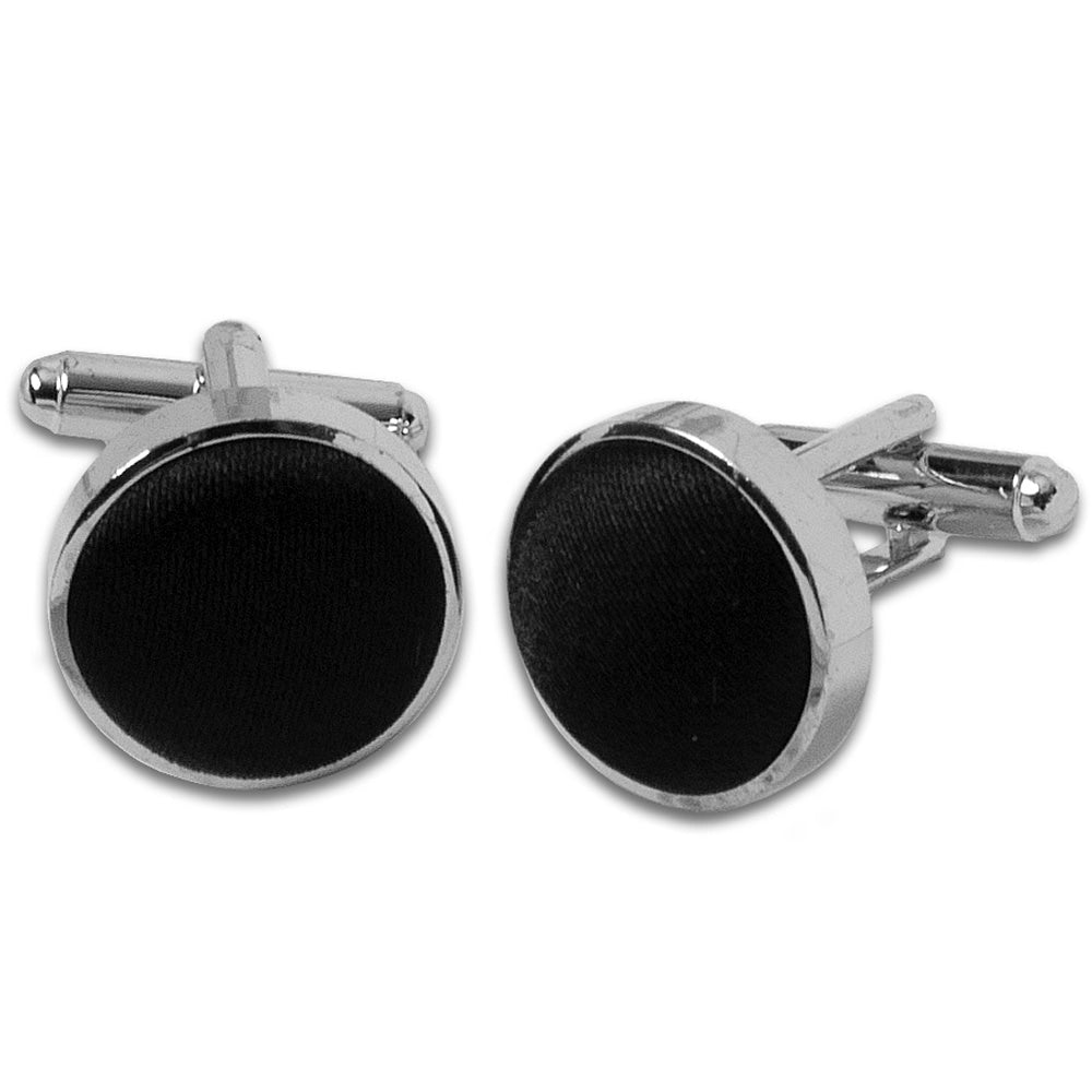 Plain Black Cufflinks 1