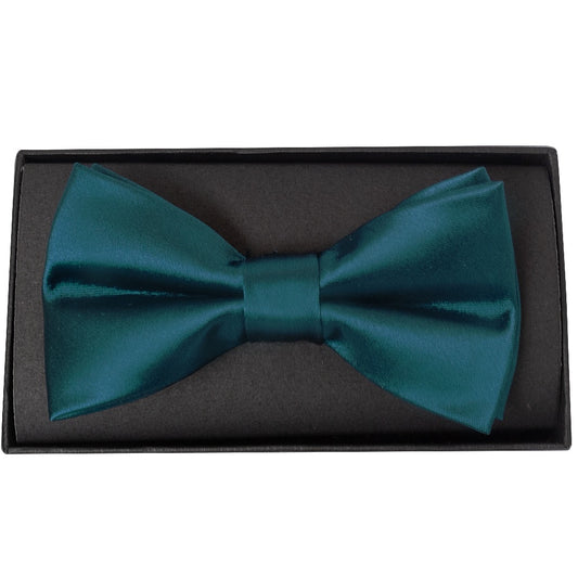 Plain Dark Teal Handmade Mens Bow Tie 1