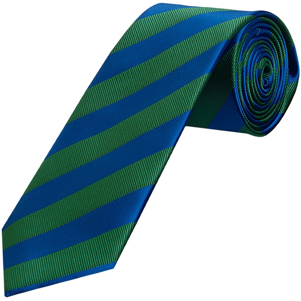 Blue And Green Striped Classic Mens Tie 1