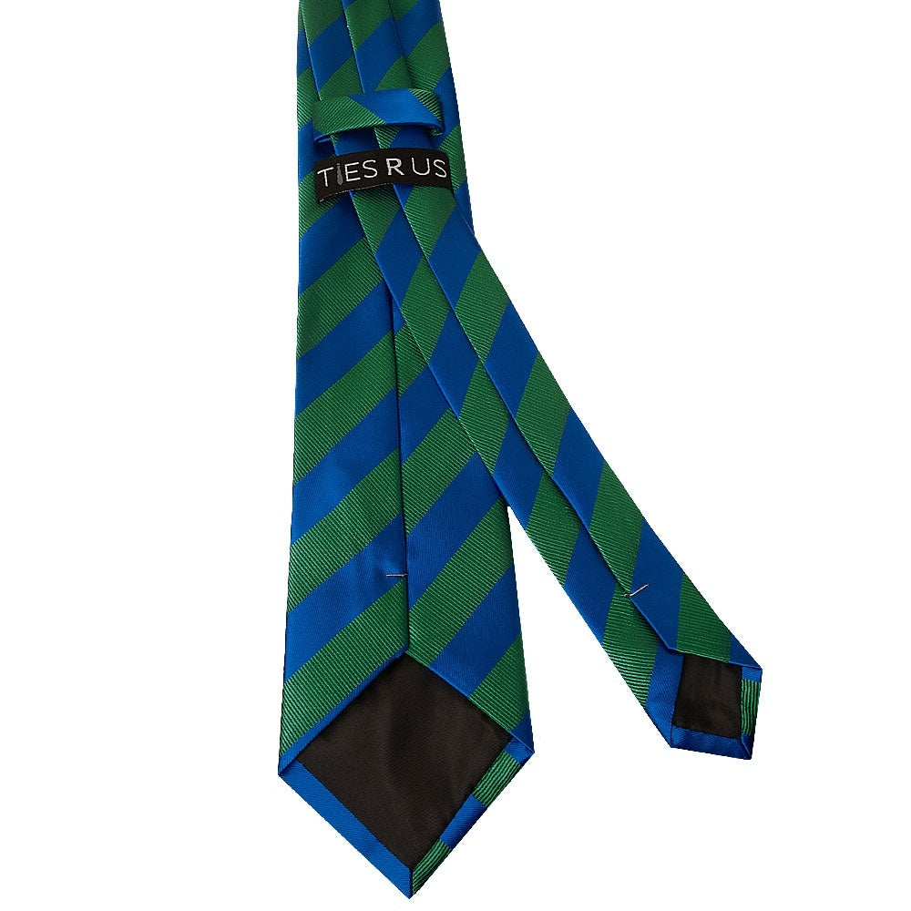 Blue And Green Striped Classic Mens Tie 3